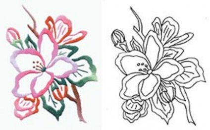 Рисунки для Вышивки Гладью Цветы